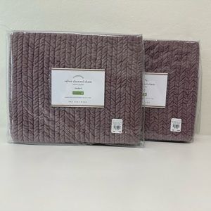 Velvet Channel Stitch Shams